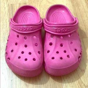Pink crocs
